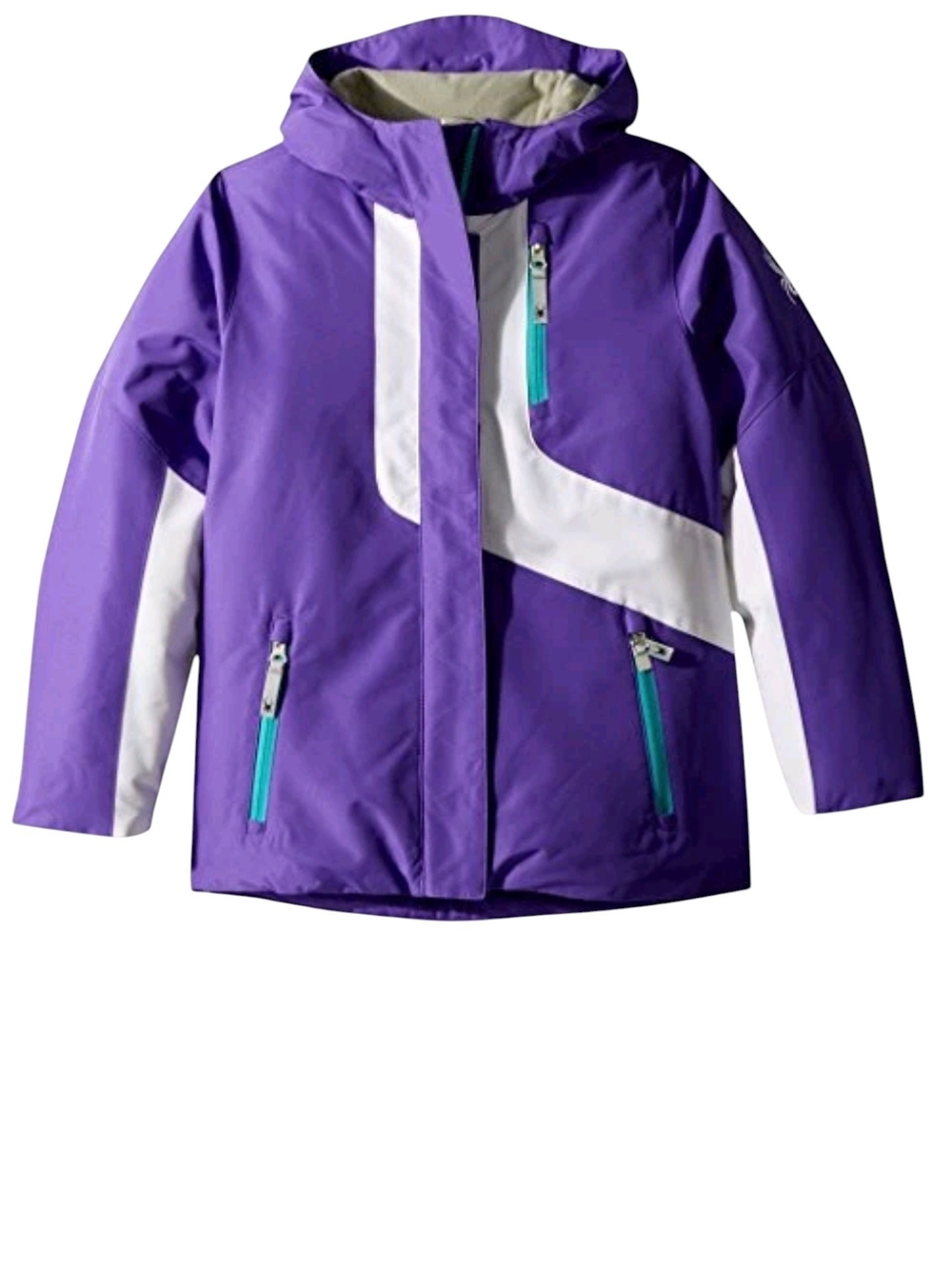 Spyder Girls Purple Insulated Hooded Ski Jacket Size 16